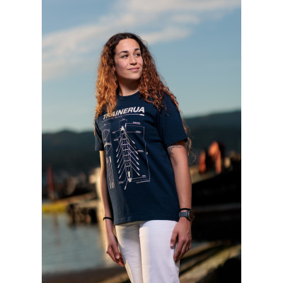 Camiseta TRAINERUA azul oscuro